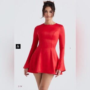 House of CB ✨SACHA Red Satin Mini Dress